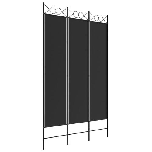 3-panels rumdeler 120x200 cm stof sort