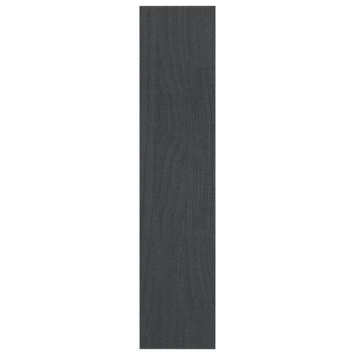 Bogskab/rumdeler 100x30x135,5 cm massivt fyrretræ grå