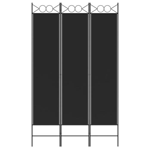 3-panels rumdeler 120x200 cm stof sort