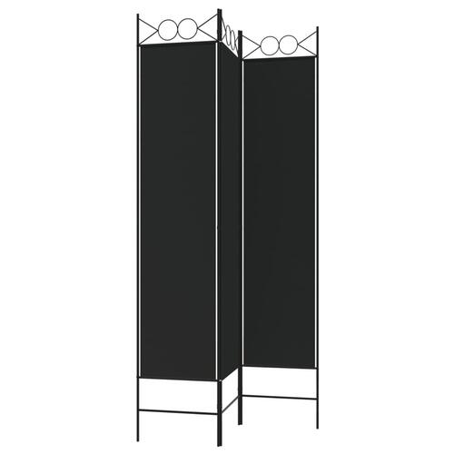3-panels rumdeler 120x200 cm stof sort
