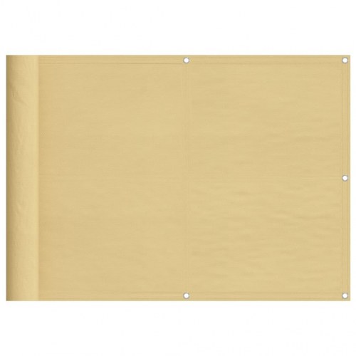 Altanafskærmning 75 × 1.000 cm - 100 % polyester, sandfarvet