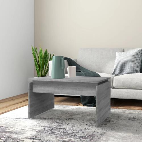 Sofabord 68x50x38 cm konstrueret træ grå sonoma-eg