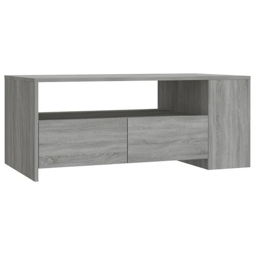 Sofabord 102x55x42 cm konstrueret træ grå sonoma-eg