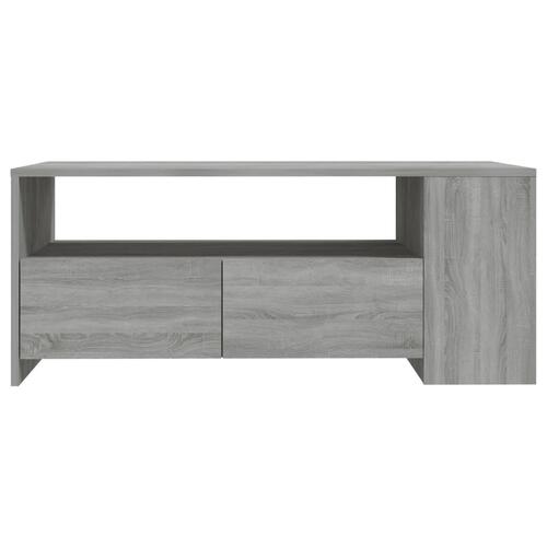 Sofabord 102x55x42 cm konstrueret træ grå sonoma-eg