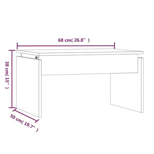 Sofabord 68x50x38 cm konstrueret træ grå sonoma-eg