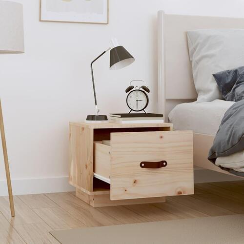Sengeborde 2 stk. 40x34x35 cm massivt fyrretræ