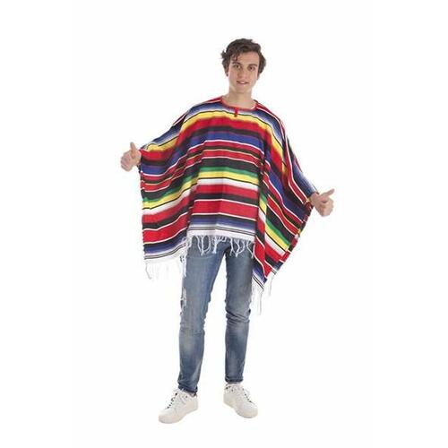 Monterrey poncho kostume til voksne - størrelse L