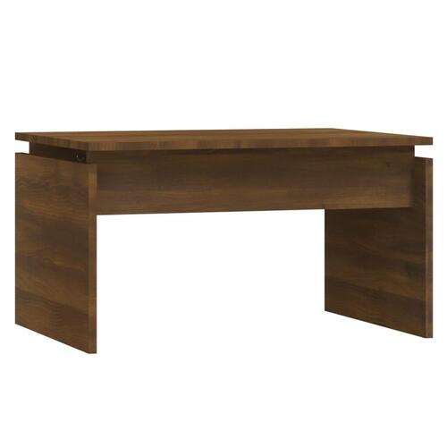 Sofabord 68x50x38 cm konstrueret træ brun egetræsfarve