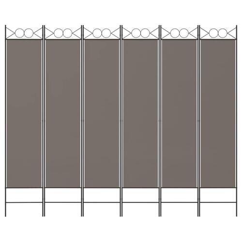 5-panels rumdeler 240x220 cm stof antracitgrå