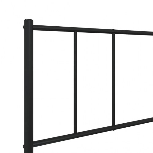 Sengeramme med sengegavl 100x200 cm - metal, sort