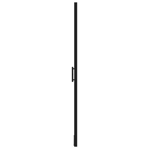 Brusedør 81 x 195 cm hærdet glas sort