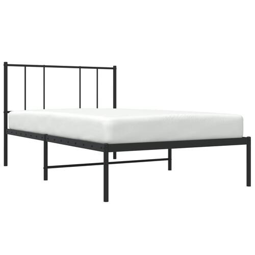 Sengeramme med sengegavl 107x203 cm metal sort