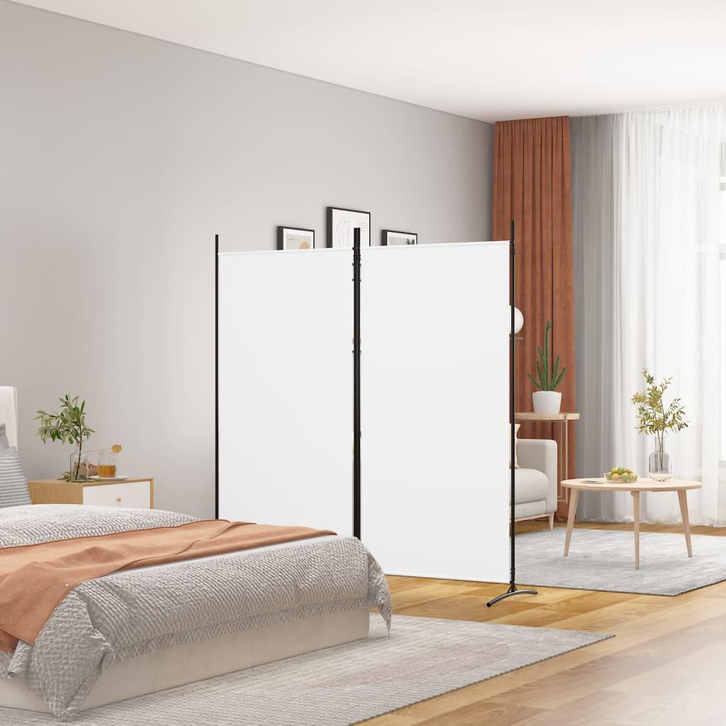 2-panels rumdeler 175x180 cm stof hvid