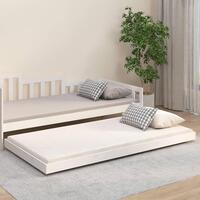 Sengeramme 100x200 cm massivt fyrretræ hvid