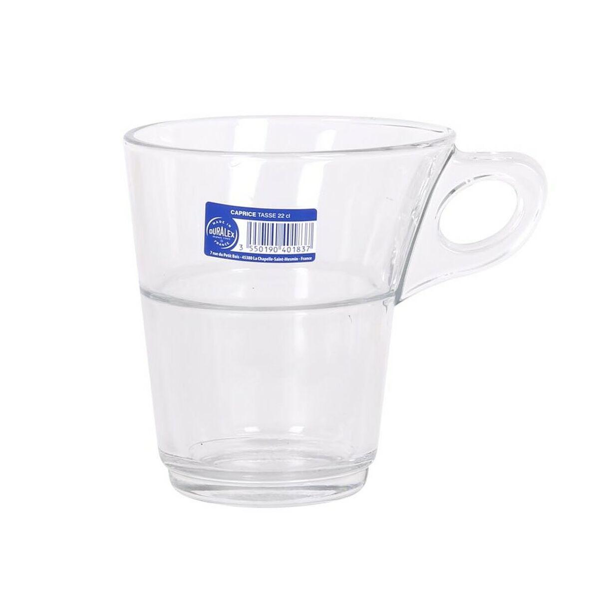 Dele kaffekopsæt Duralex Caprice 220 ml 6 Dele (6 enheder) (6 uds)