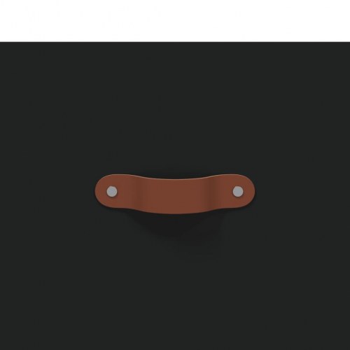 Kommode 69,5x34x90 cm konstrueret træ sort