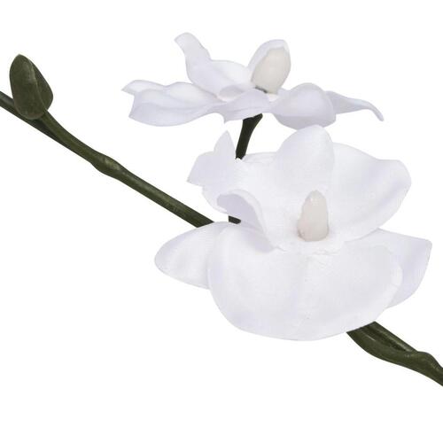 Kunstig orkidépotteplante 30 cm hvid
