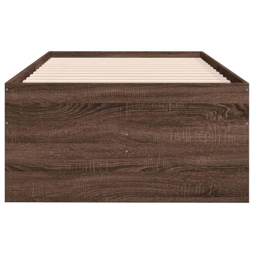 Daybed med skuffer uden madras 75x190 cm brunt eg