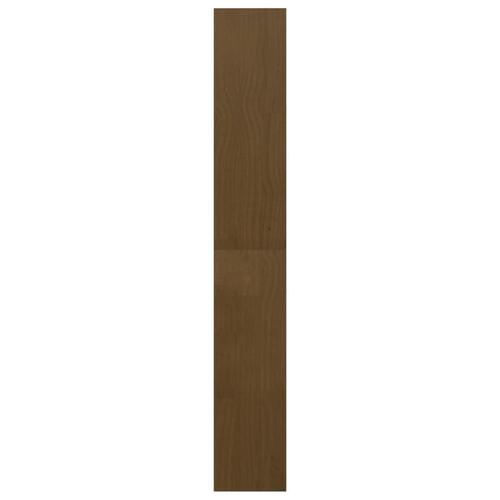 Bogskab/rumdeler 100x30x200 cm massivt fyrretræ honningbrun
