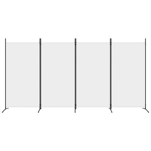 4-panels rumdeler 346x180 cm stof hvid