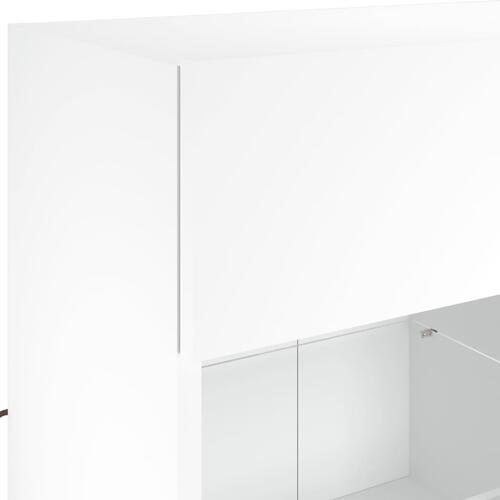 Væghængt tv-bord med LED-lys 78,5x30x60,5 cm hvid