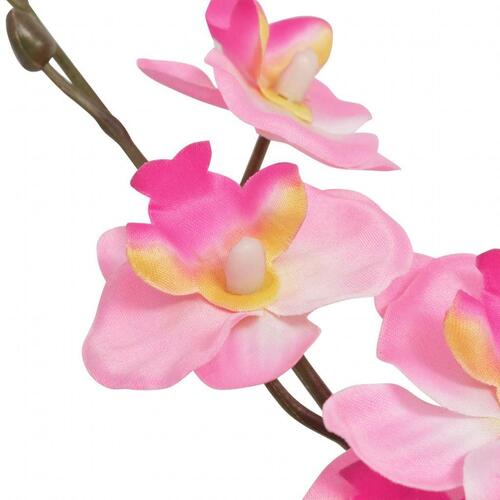 Kunstig orkidéplante med urtepotte 30 cm pink