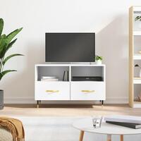 Tv-bord 80x36x50 cm konstrueret træ hvid