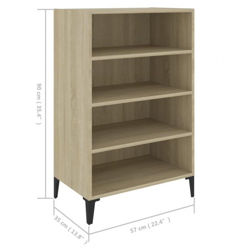 Skænk 57x35x90 cm konstrueret træ sonoma-eg