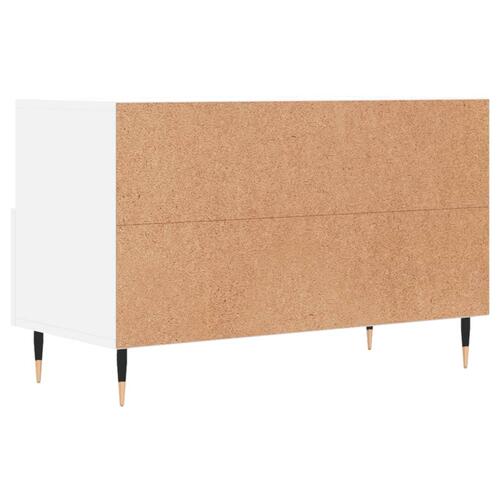 Tv-bord 80x36x50 cm konstrueret træ hvid