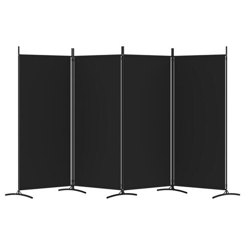 4-panels rumdeler 346x180 cm stof sort