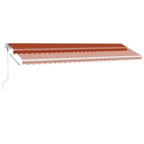 Fritstående markise 600x350 cm automatisk betjening orange/brun