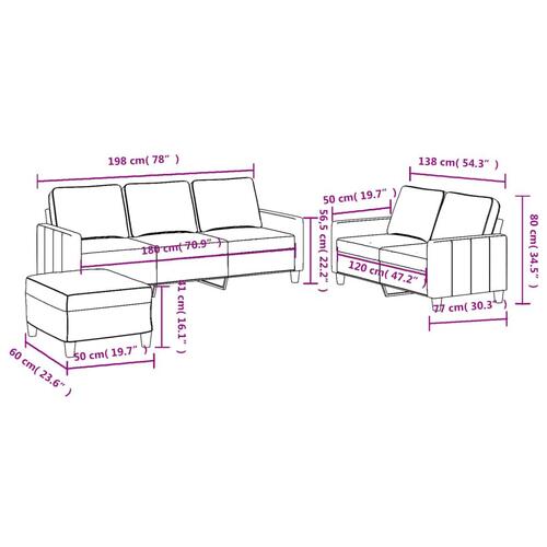3 personers sofa med hynder stof cremefarvet