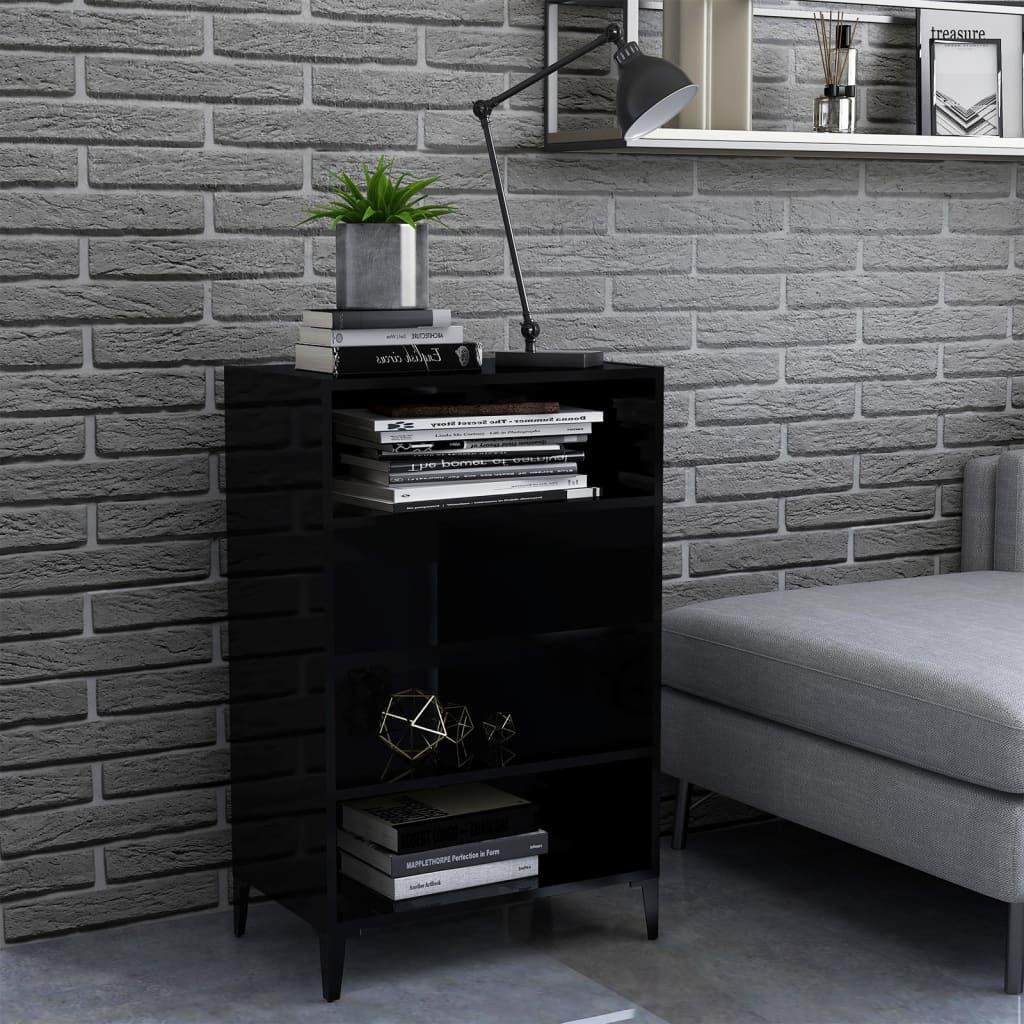Skænk 57x35x90 cm konstrueret træ sort højglans