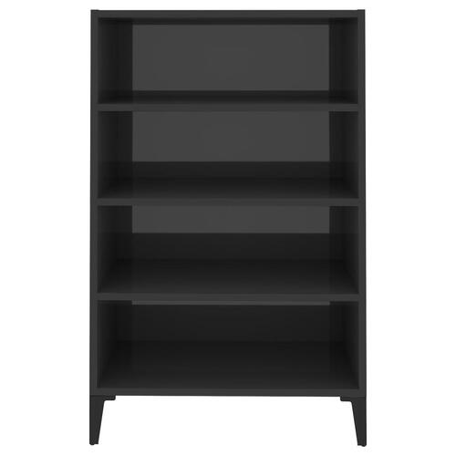 Skænk 57x35x90 cm konstrueret træ grå højglans