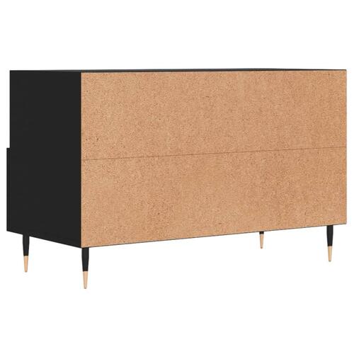 Tv-bord 80x36x50 cm konstrueret træ sort