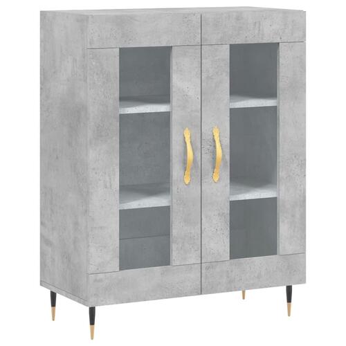 Højskab 69,5x34x180 cm konstrueret træ betongrå