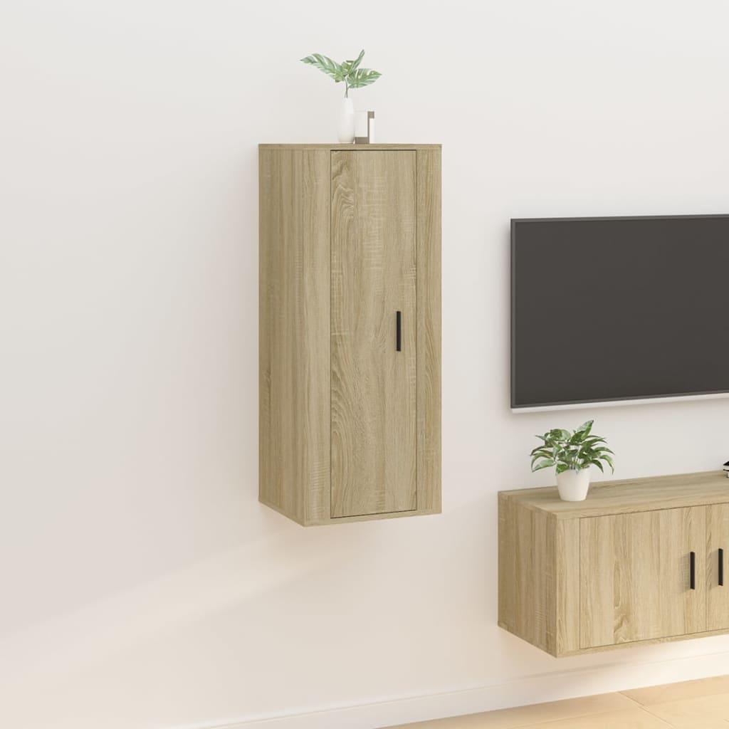 Væghængt tv-skab 40x34,5x100 cm sonoma-eg