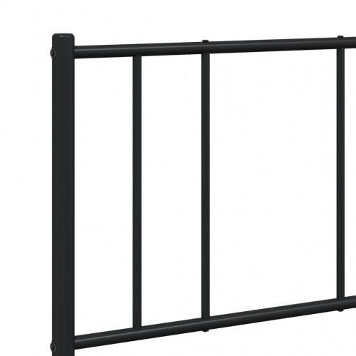 Sengeramme med sengegavl 160×200 cm - metal, sort