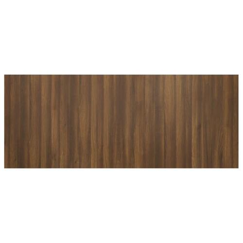Sengegærde 200x1,5x80 cm konstrueret træ brun egetræsfarve