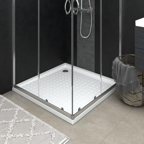 Brusekar med dupper 90x90x4 cm ABS hvid