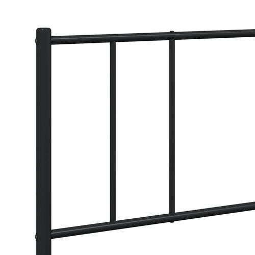 Sengeramme med sengegavl 180x200 cm metal sort