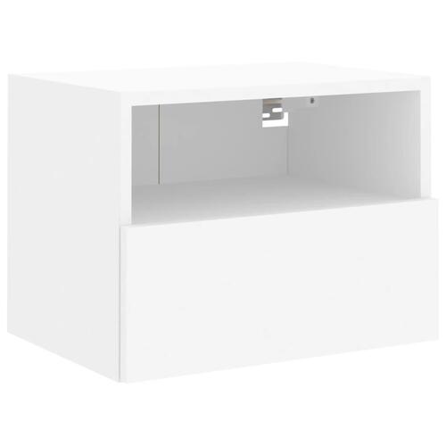 Væghængte tv-borde 2 stk. 40x30x30 cm konstrueret træ hvid