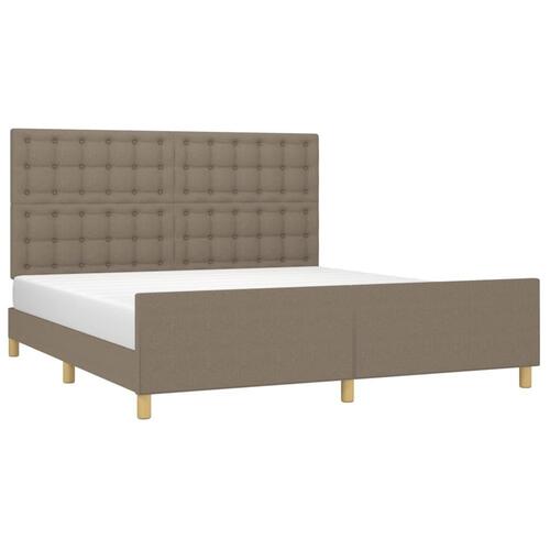 Sengeramme uden madras 160x200 cm stof gråbrun