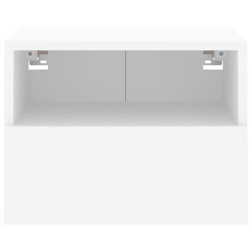 Væghængte tv-borde 2 stk. 40x30x30 cm konstrueret træ hvid