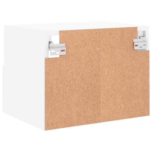 Væghængte tv-borde 2 stk. 40x30x30 cm konstrueret træ hvid