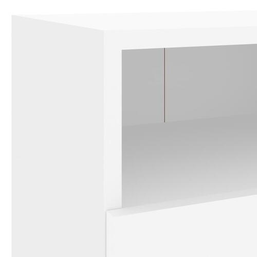 Væghængte tv-borde 2 stk. 40x30x30 cm konstrueret træ hvid