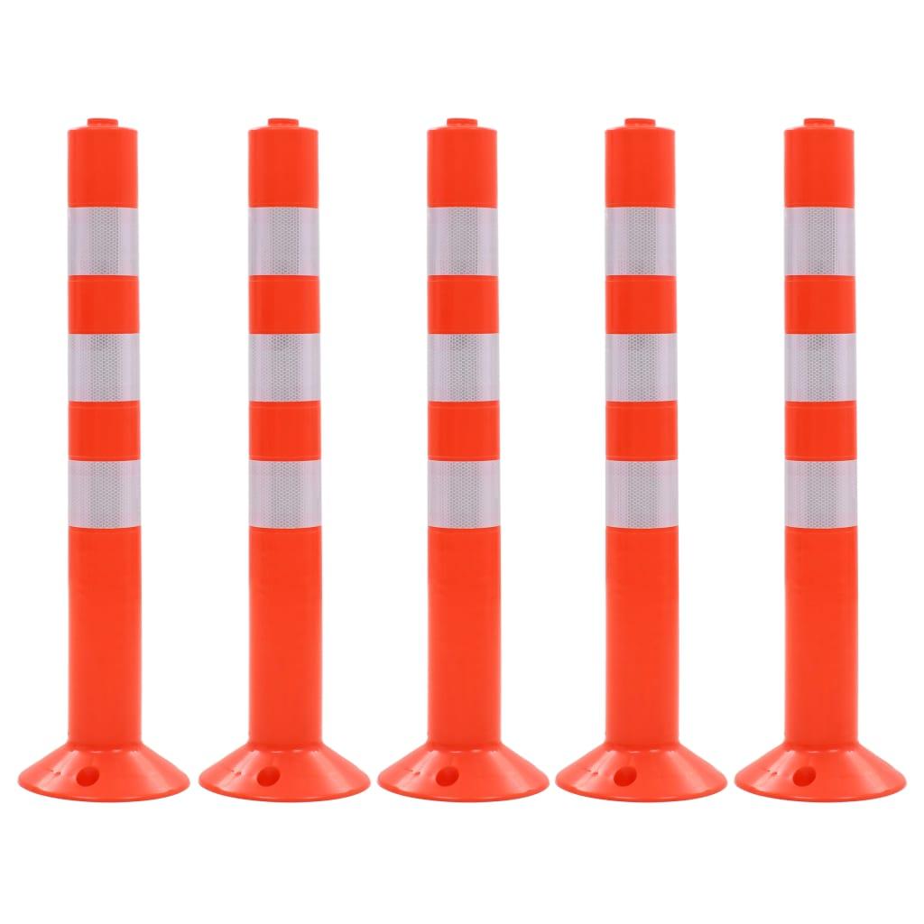 Trafikkegler 5 stk. plastik 75 cm
