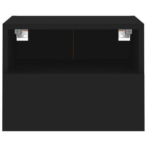 Væghængte tv-borde 2 stk. 40x30x30 cm konstrueret træ sort