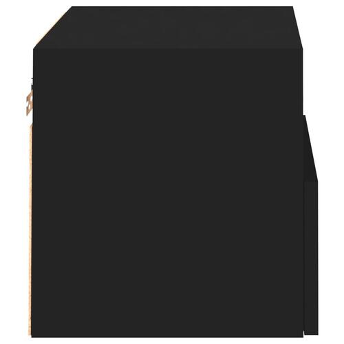 Væghængte tv-borde 2 stk. 40x30x30 cm konstrueret træ sort