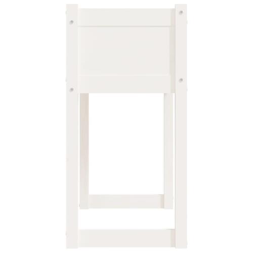 Plantekasse 78x40x81 cm massivt fyrretræ hvid